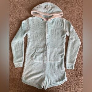 Justice Hooded Sleep Romper Girls size 10
